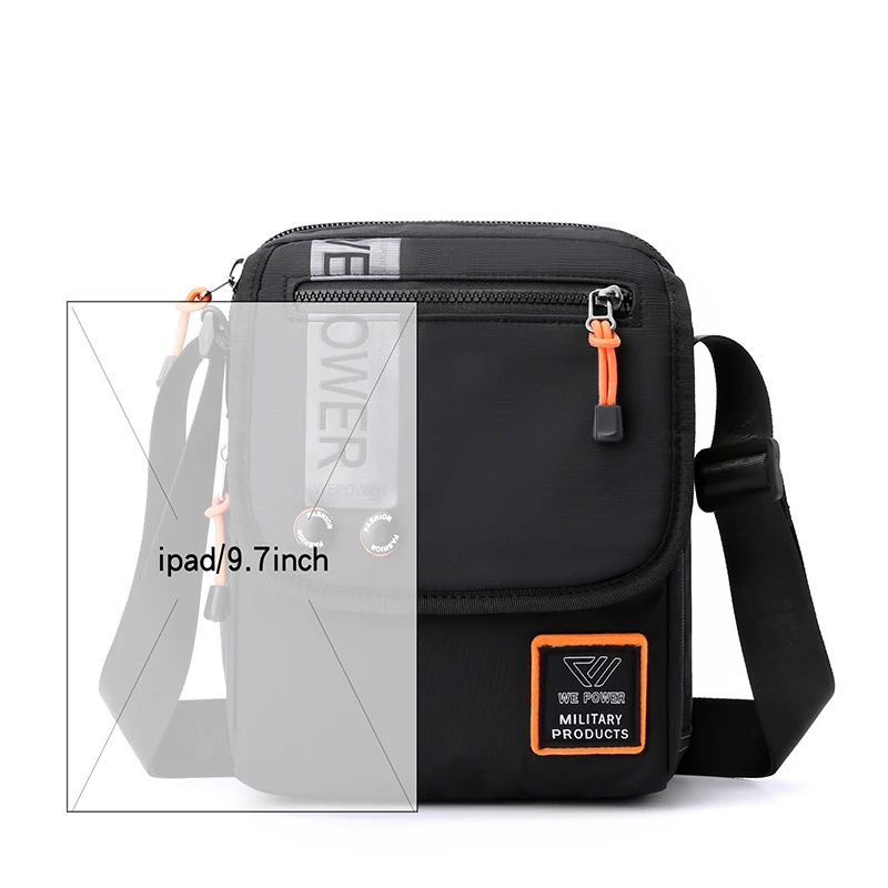 2023 Men Nylon Shoulder Bag Messenger Bag Casual Waterproof Nylon Zipper Pocket Handbag Fashion Tote Travel Male Crossbody Bags
