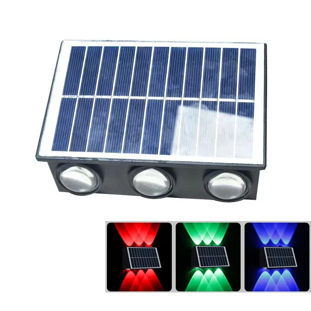 

IP65 Waterproof Solar Wall Lamp Warm/White/RGB Lights Energy Saving 4/6/8 LED Solar Light Easy To Install Up and Down