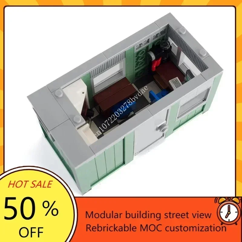 Puzzle MOC pour chantier de Construction, 1637 pièces, Architecture créative StreetView, modèle technique, jouet d'assemblage d'anniversaire, cadeau de noël