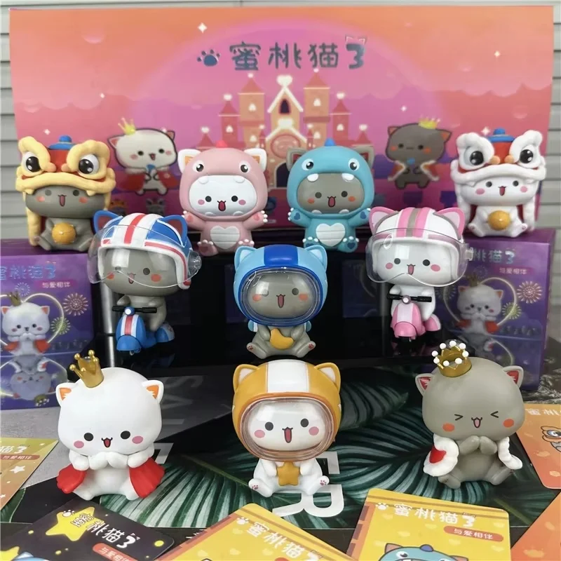 Mitao gato Kawaii juguete amor serie temporada 3 caja ciega Linda muñeca de dibujos animados figura de acción sorpresa regalo de cumpleaños coleccionable de moda