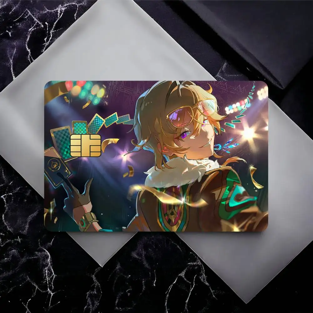 Honkai Star Rail Aventurine Credit Card Skin Stickers for Bank Card Bus Metro Card Sticker Waterproof Gift