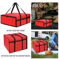 Pizza Carrier Insulated Bag Food Bag Sturdy with Dual Zippers for Pizzerias Multifunctional Reusable Grocery Shopping Bag
