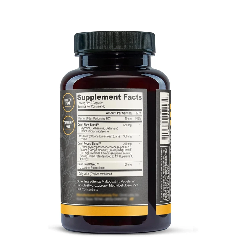 Alpha Brain - premium puzzle brain supplement - focus, concentration, and memory - Alpha GPC, L-theanine, and fake purslane