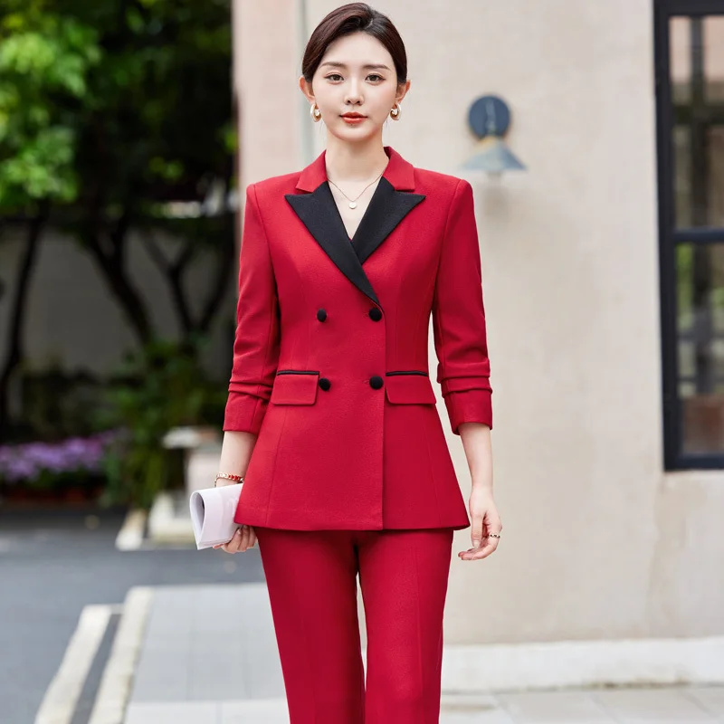 

Formal Pantsuits Uniform Styles for Women Business Work Wear Professional Blazers Autumn Winter Ladies Office Career Outfits Set