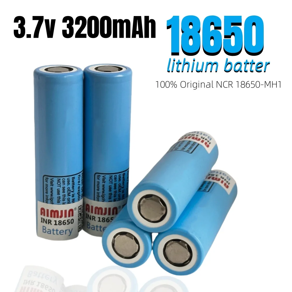 2025 18650 INR18650-MH1 3.7V 3200mAh rechargeable lithium battery for strong light flashlight battery LED light