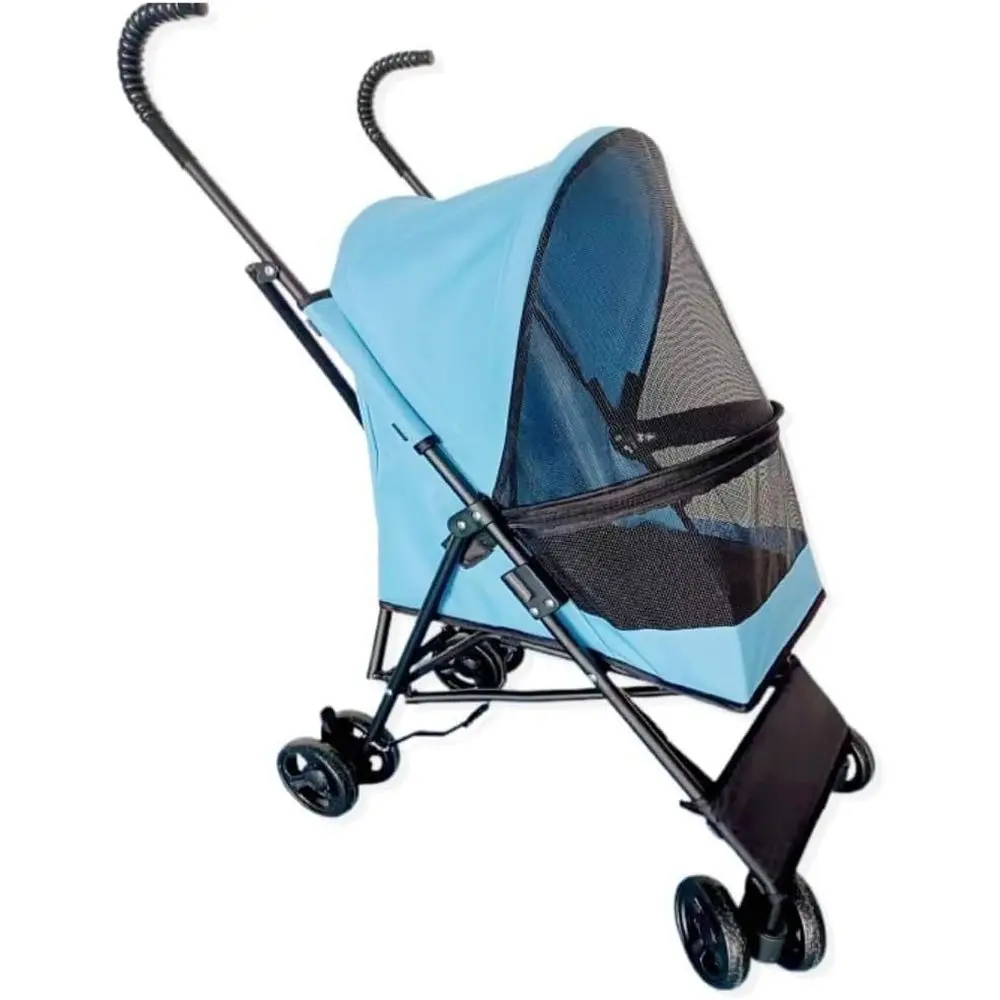 

Compact & Foldable Pet Stroller for Small Dogs - Medium Size, Blue