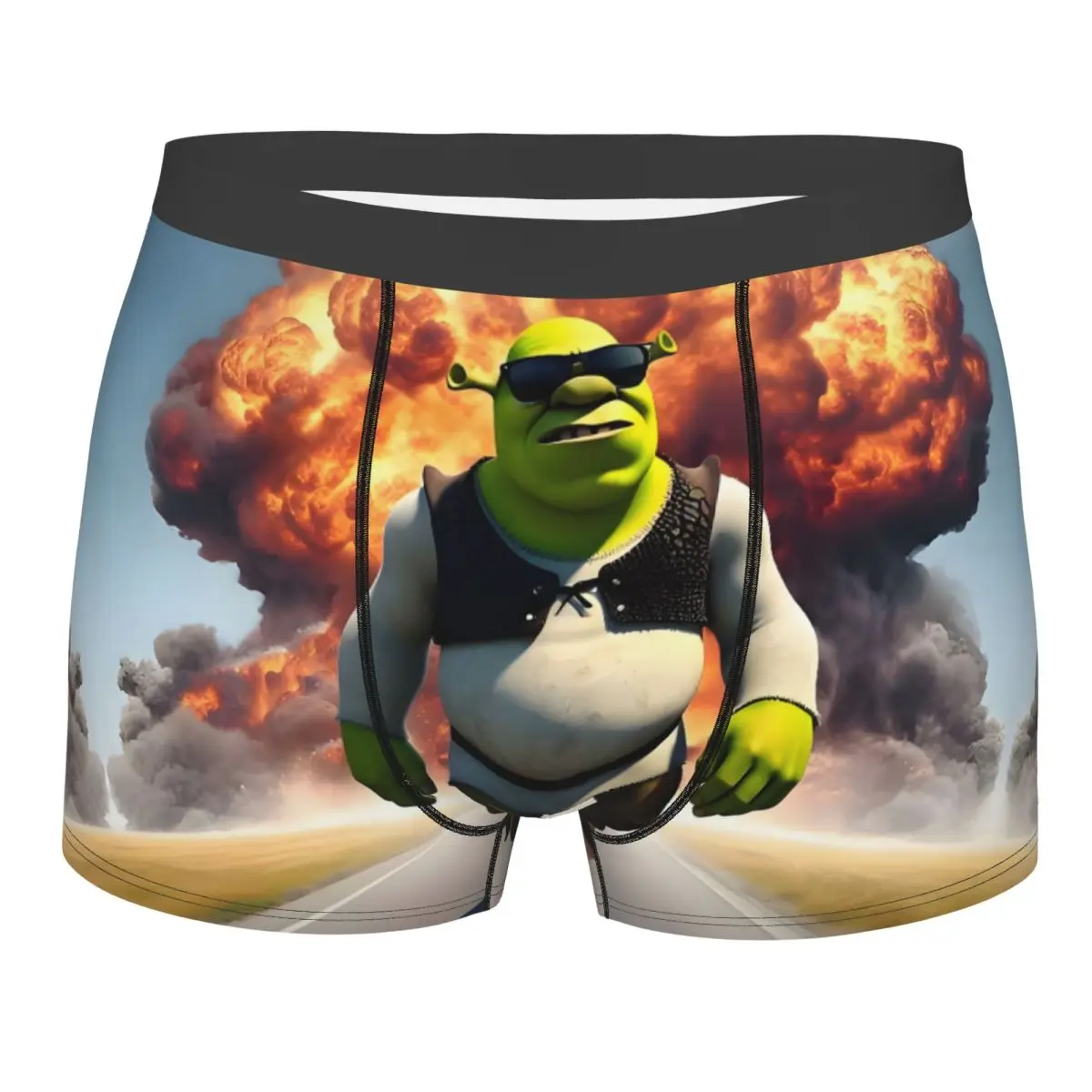 

Shrek Cool Funny Cartoon Underwear Men Breathable Disney Anime Kawaii Boxer Briefs Shorts Panties Soft Underpants For Male