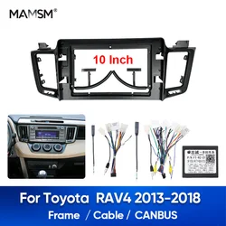 MAMSM For TOYOTA RAV4 2013-2018 Car Frame Audio Dash Trim Kits Panel Fascia Plastic  DVD Stereo Multimedia CD Player Cover