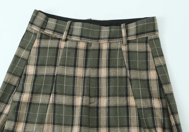 KONDALA Trendy Casual Plaid Pants Women High Street Chic Long Pants 2026 Spring Fashion Elegant Commute Vintage Female Trousers 6