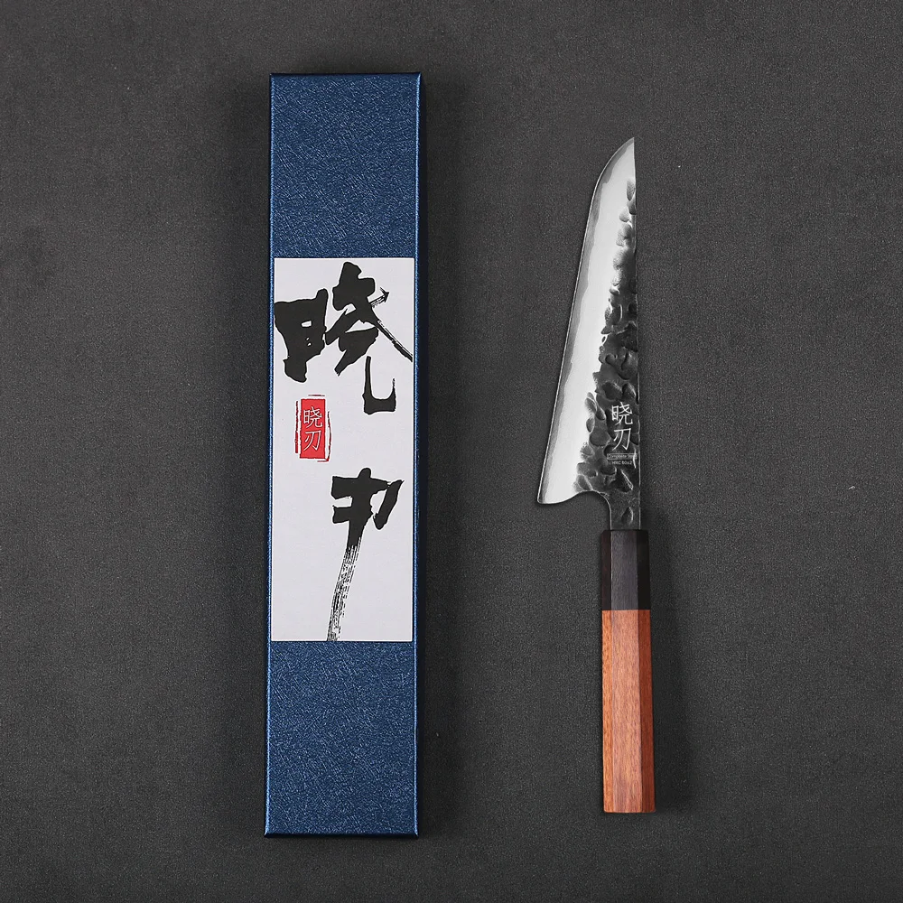 6-Zoll Honesuki Kochmesser aus Japanischem Verbundstahl, Professionell Handgeschmiedetes Küchenmesser, Vielseitiges Fleischbeil, Kochutensilien