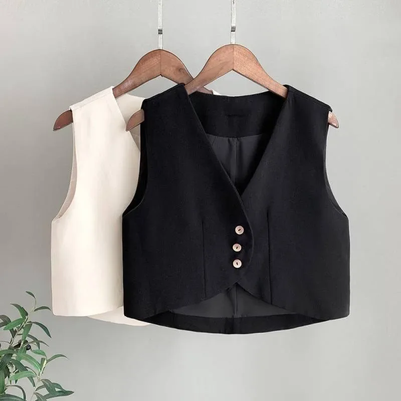 Dames Nieuwe Kleine Vest Glanzende Stof Set