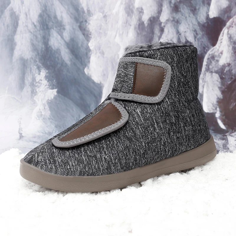 Women Ankle Snow Boots Plush Warm Winter Shoes Orthopedics Wide Feet Swollen Shoes Thumb Eversion Diabetic Shoes Snow Boots