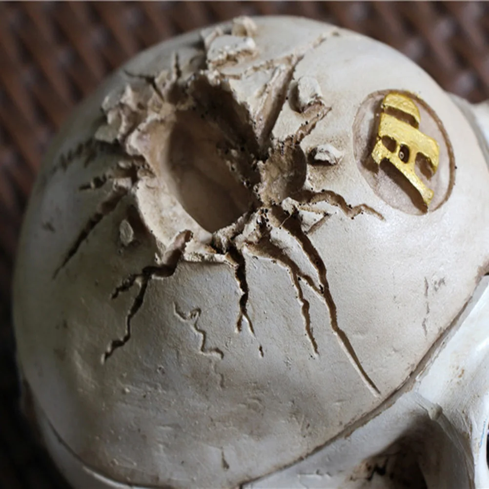 

Ash Tray Pirate Party Decorations Desktop Skull Figurines Skulls Heads Beige Table Decorative