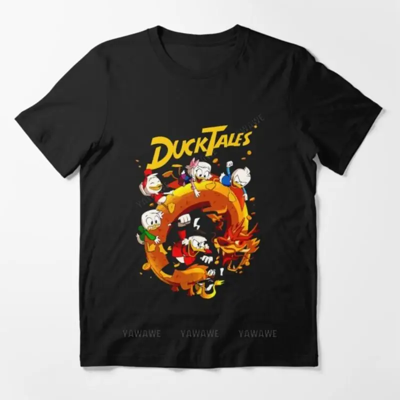 Male fashion top tees funny play with friend duck tales art gift for fans Essential T Shirt MAN COTTON T-SHIRT 