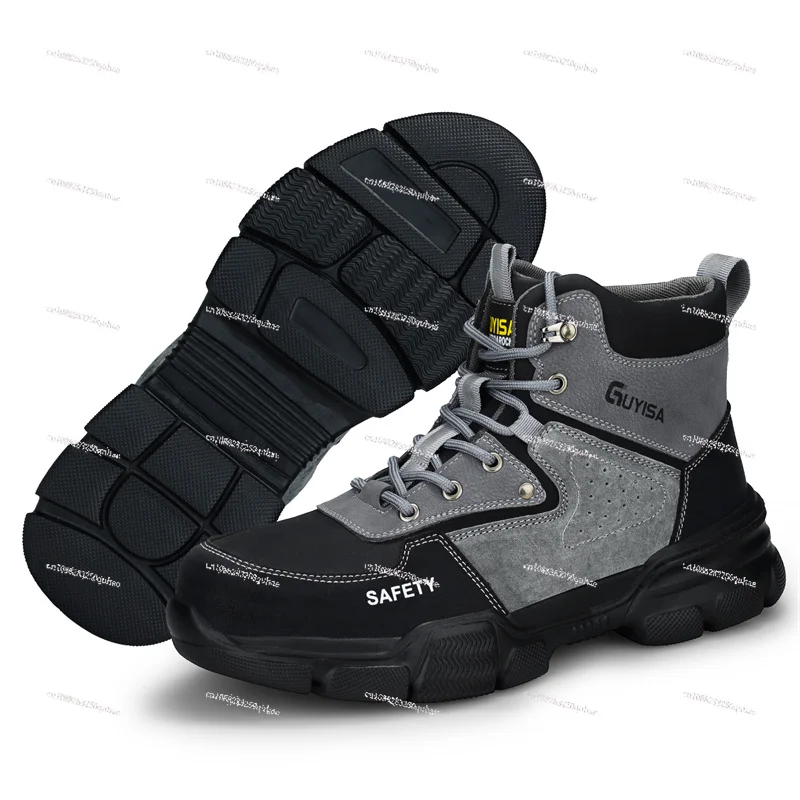 

Высокие рабочие ботинки для мужчин, рабочие защитные ботинки со стальным носком, неразрушимая рабочая обувь, мужские защитные ботинки с защитой от проколов