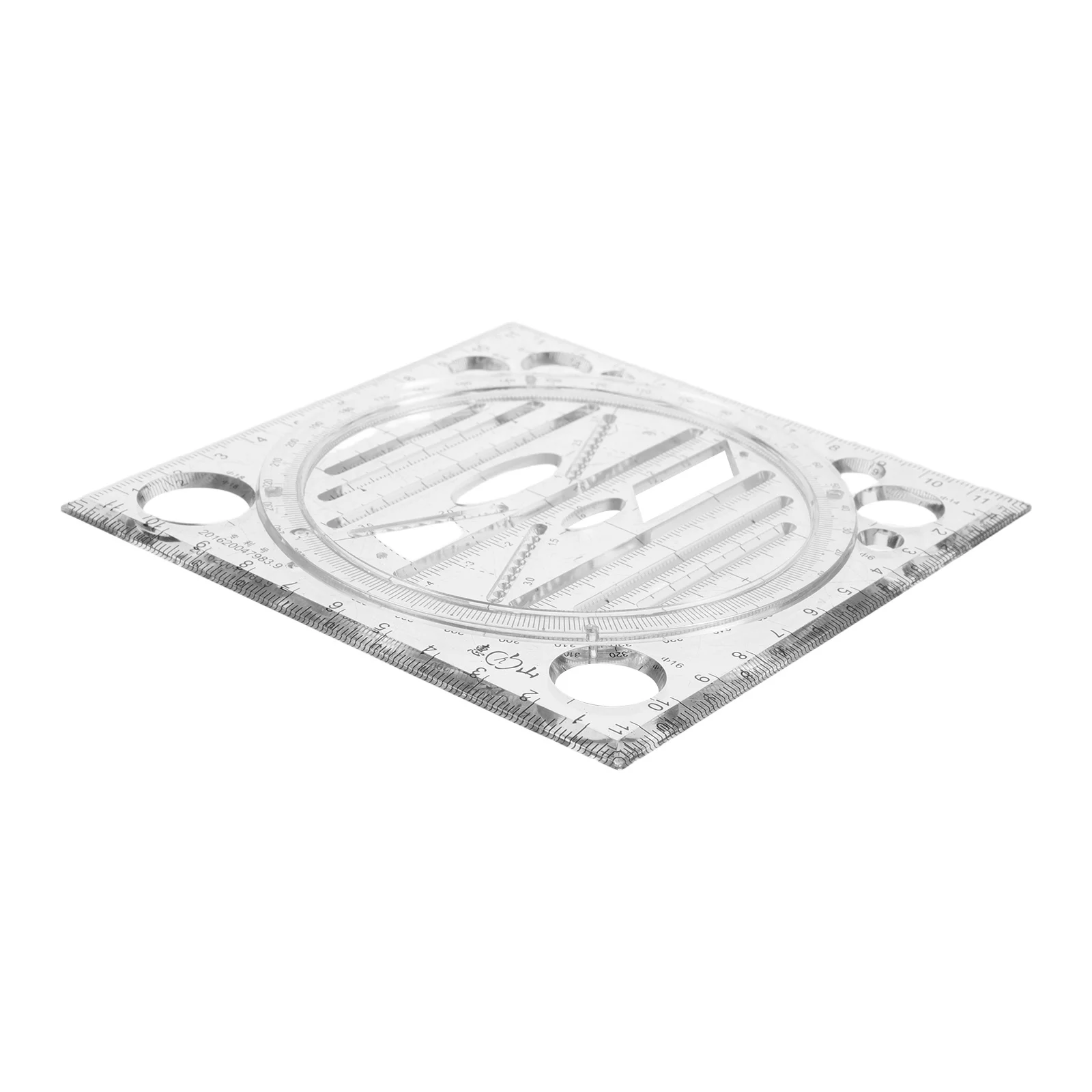

Plastic Multi Functional Drawing Ruler Circle Template Stencil for Engineering School Drawing Tool Round Template