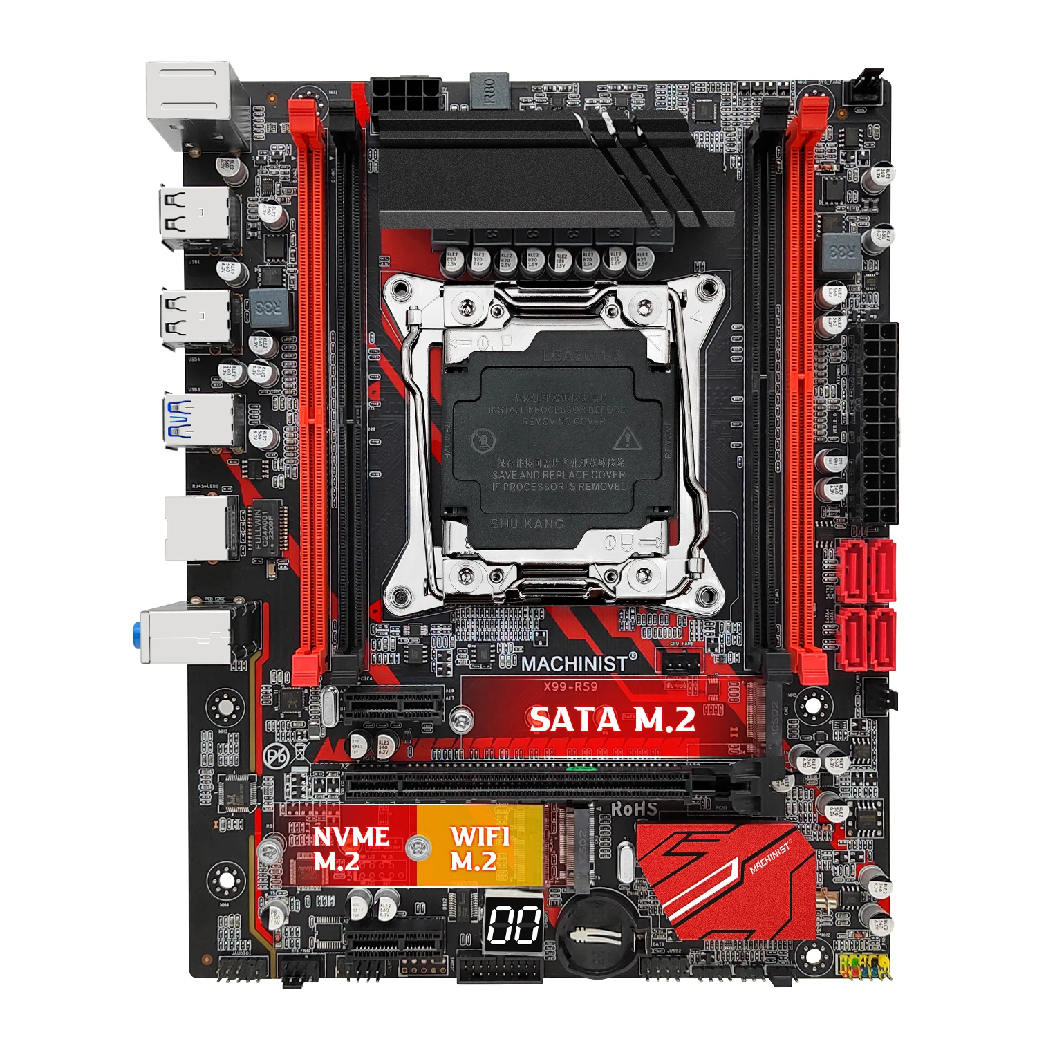 MESIN X99 motherboard LGA 2011-3 mendukung Intel Xeon E5 2650 2680 2667 V4 2670 V3 CPU DDR4 RAM NVME SATA WIFI M.2 M-ATX RS9