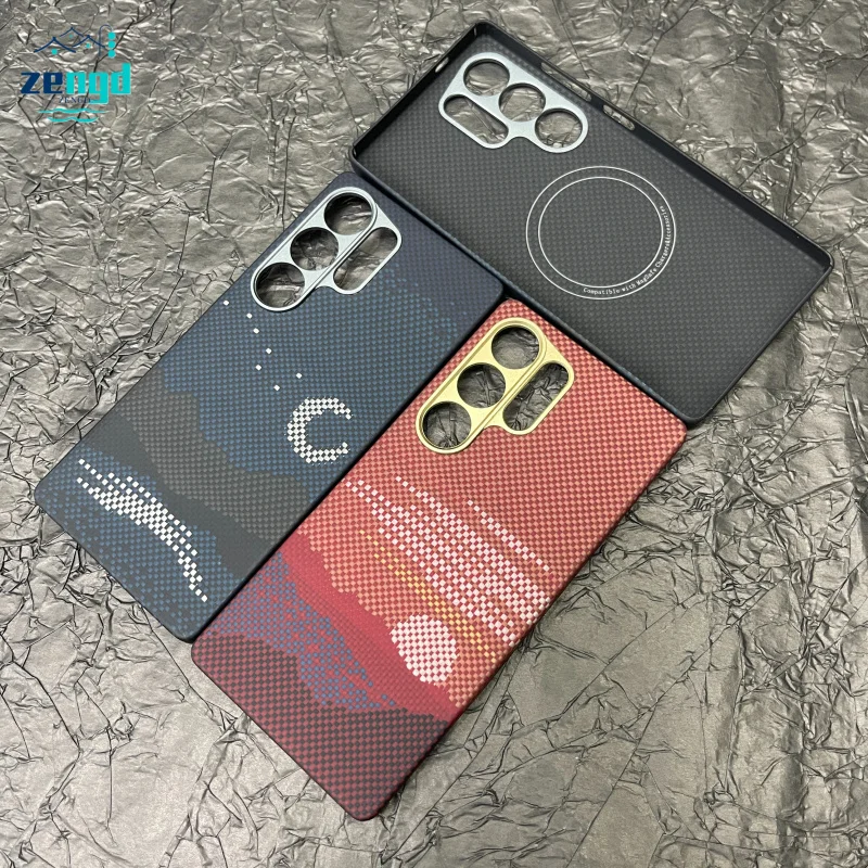

For Samsung Galaxy S25 Ultra Aramid Fiber Magnetic New Color Phone Case Protective Cover