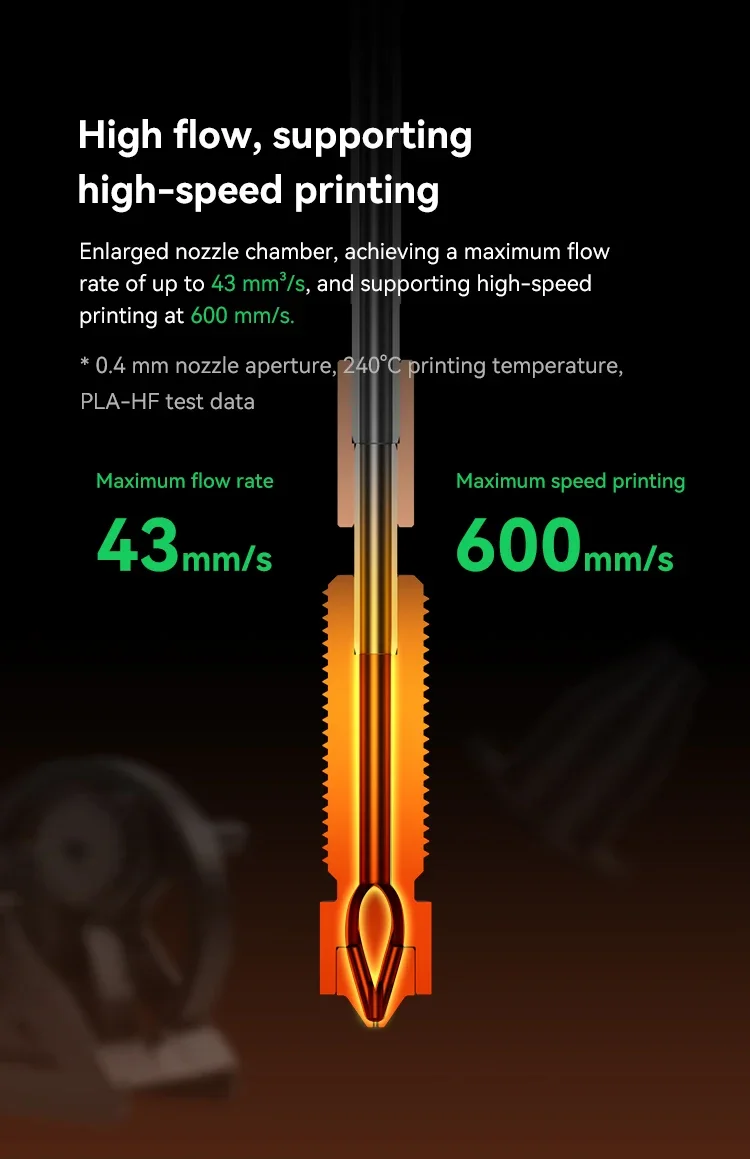 Creality Genuine E3D Obxidian™ High Flow Nozzle Assembly -K2