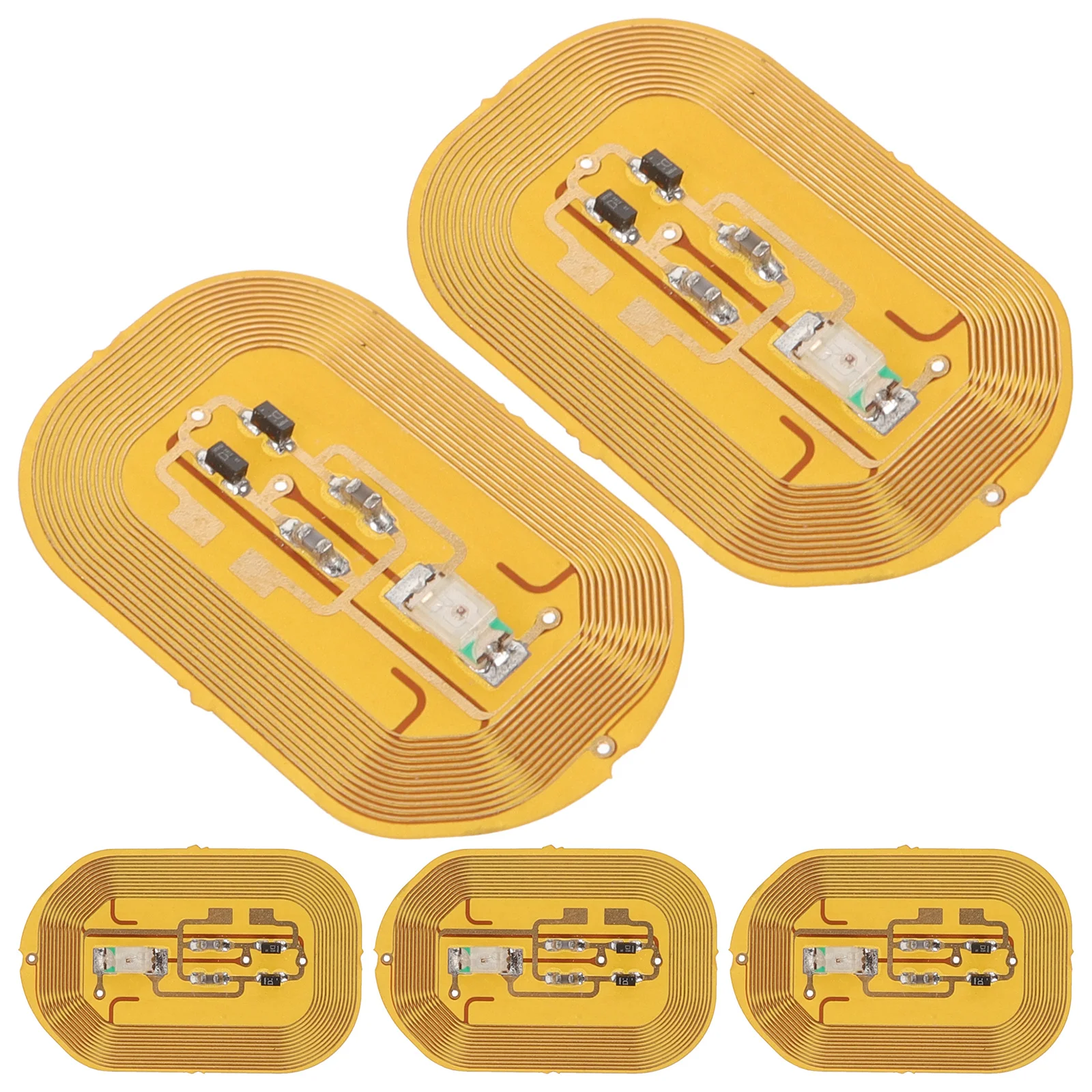 5 szt. Modnych, świecących naklejek na paznokcie z czujnikiem NFC dla kobiet, inteligentny manicure, salon, domowe dekoracje DIY, naklejki na paznokcie NFC