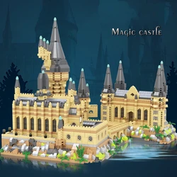 Creative Assemble Magic Castle Building Blocks Puzzle Toy for Kids Boy and Girl Birthday Holiday Gift Home Desktop Decoration