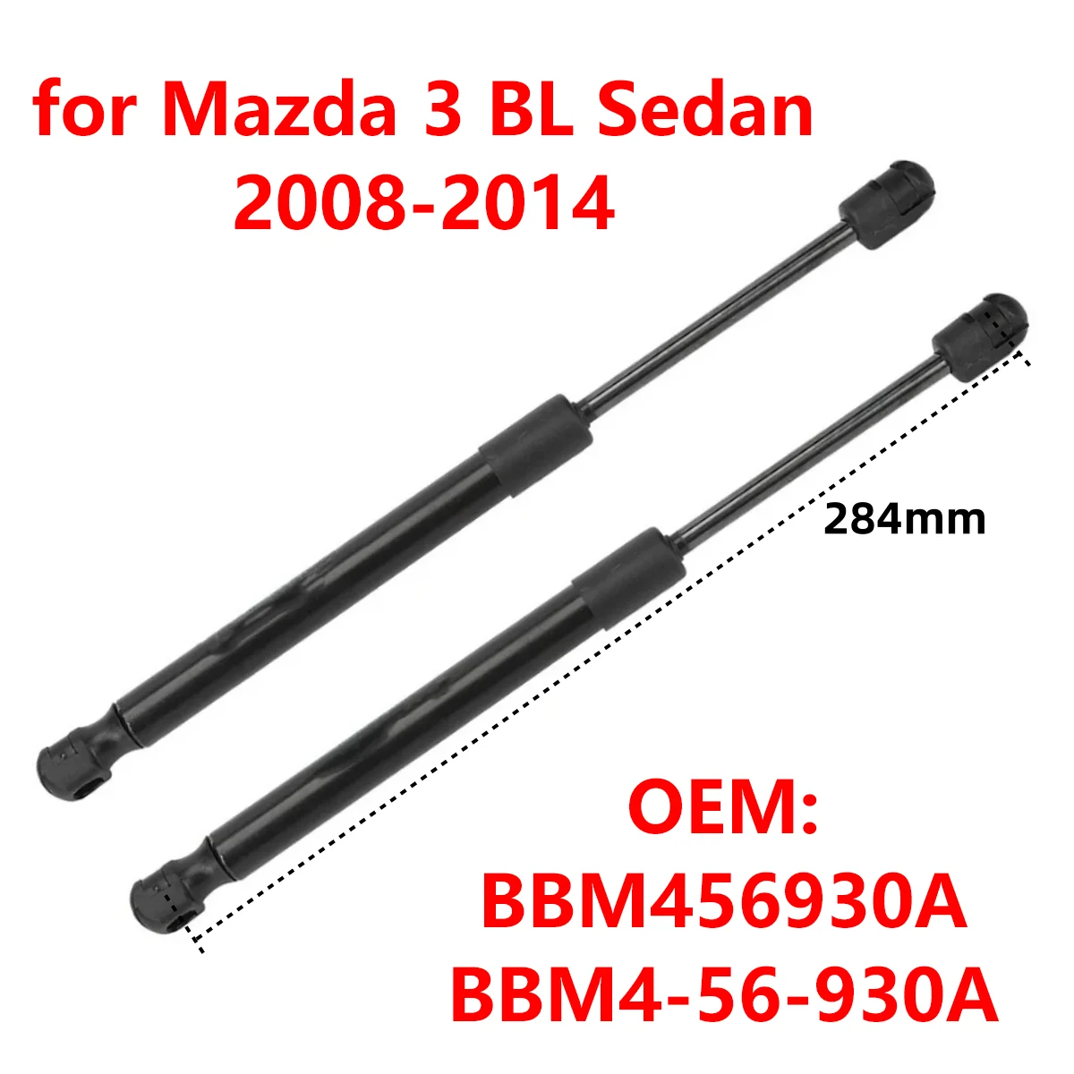 2Pcs BBM4-56-930A Car Rear Trunk Tailgate Boot Gas Strut Damper Shocks Lift Support Rod Bars for Mazda 3 BL Sedan 2008-2014