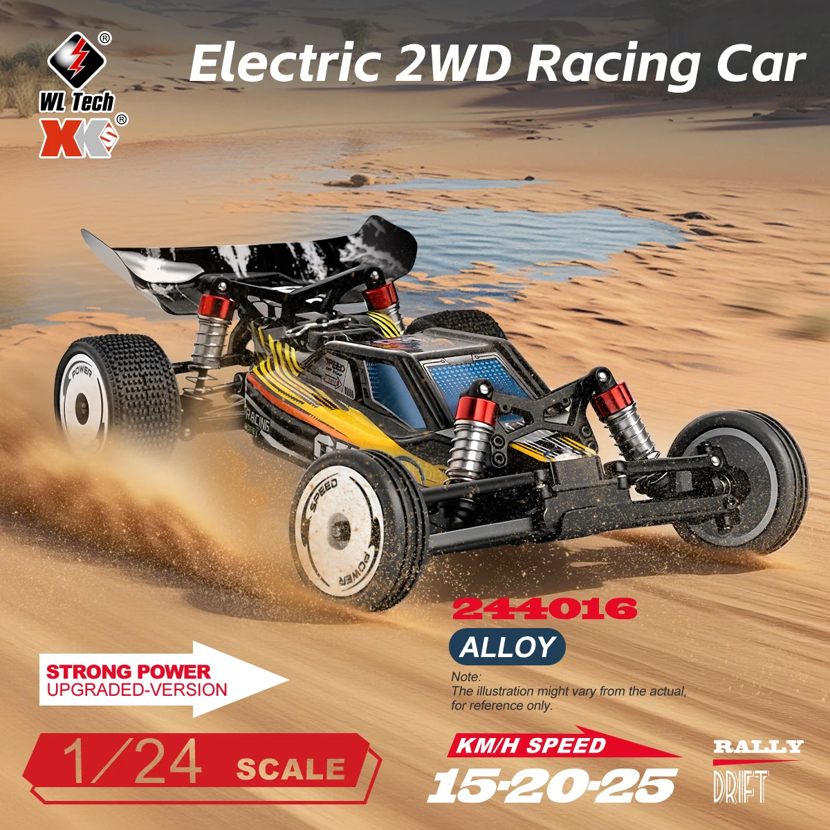 In Stock Wltoys 244016 RC Car 1:24  High-Speed Electric Drifting Race Cars  25km/H Gifts For Kid Halloween And Christmas