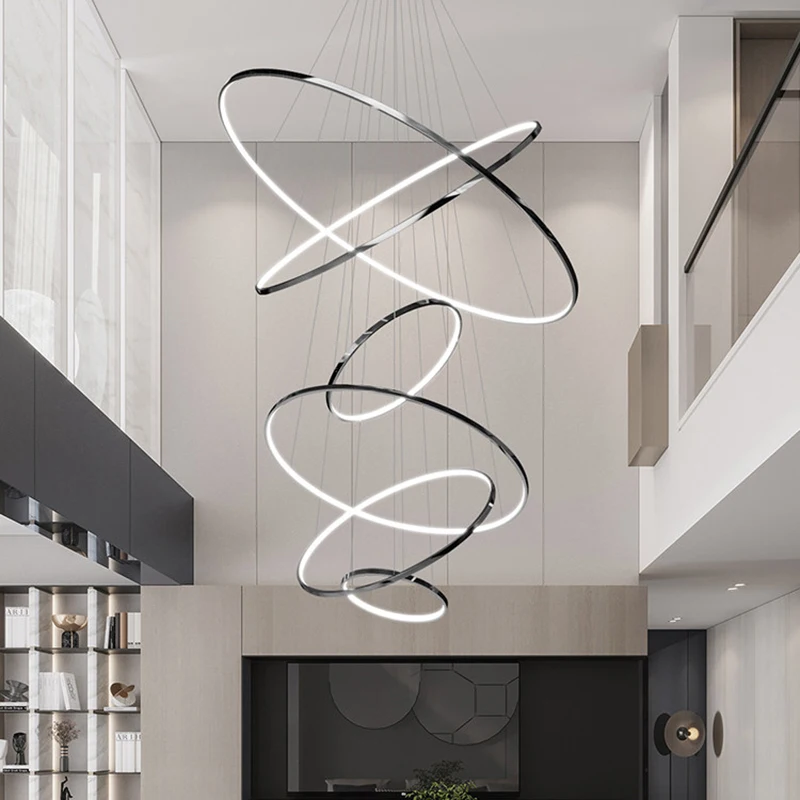living room decoration Pendant lights Modern dining room lamps for living room smart ring lamp Stair lamp