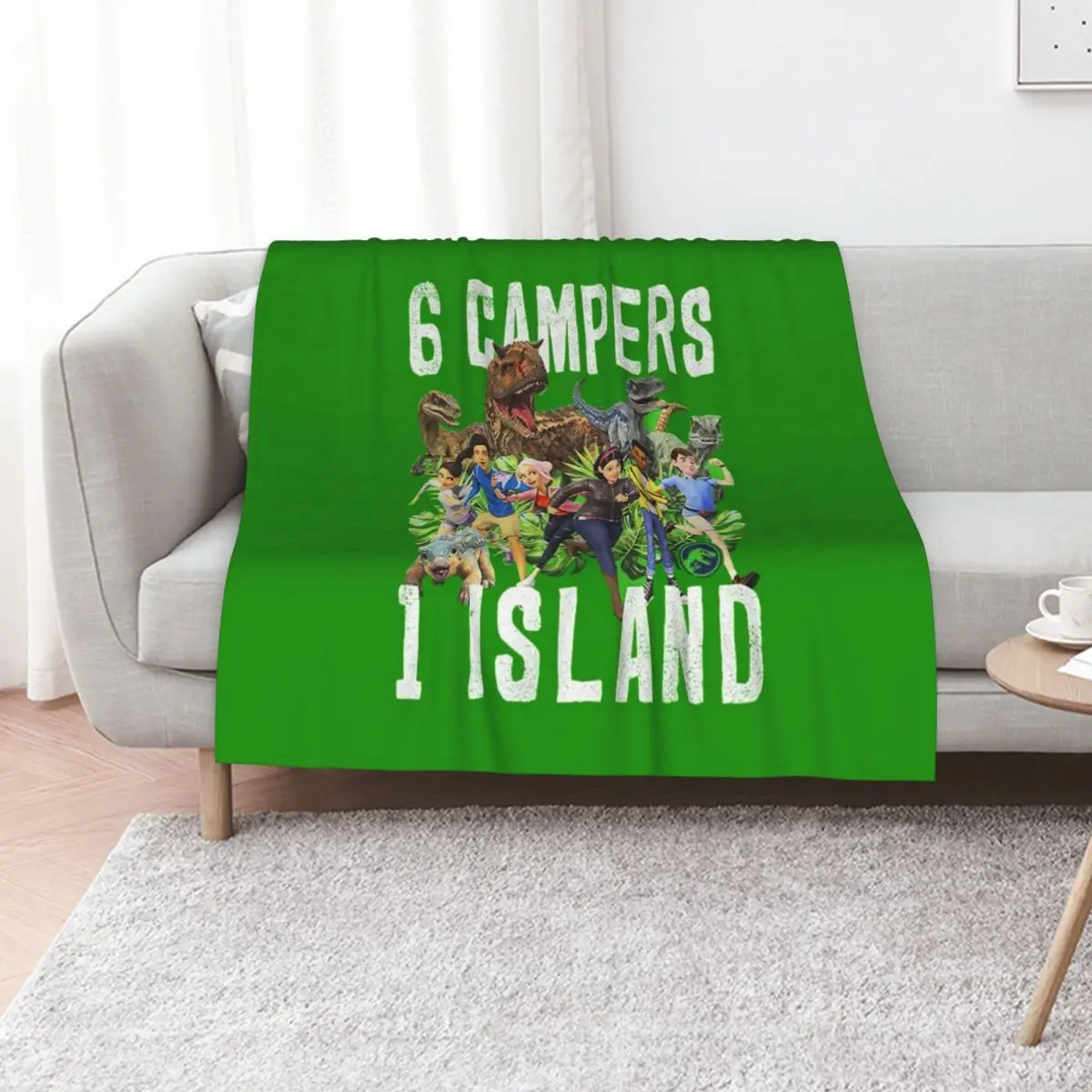Jurassic World Camp Cretaceous gift for kids baby girl bumpy jurassic world camp cretaceous stuffed animal Throw Blanket