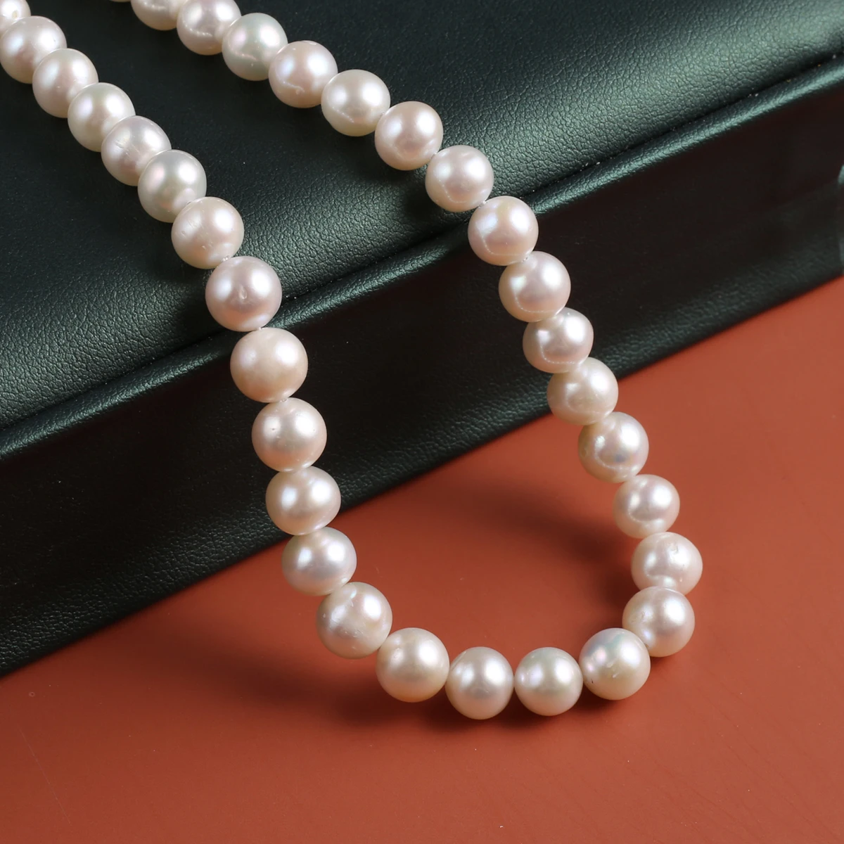 8-9mm Real Round Natural Freshwater Pearl White Purple Loose Spacer Beads for Jewelry Making DIY Necklace Bracelet Accessories