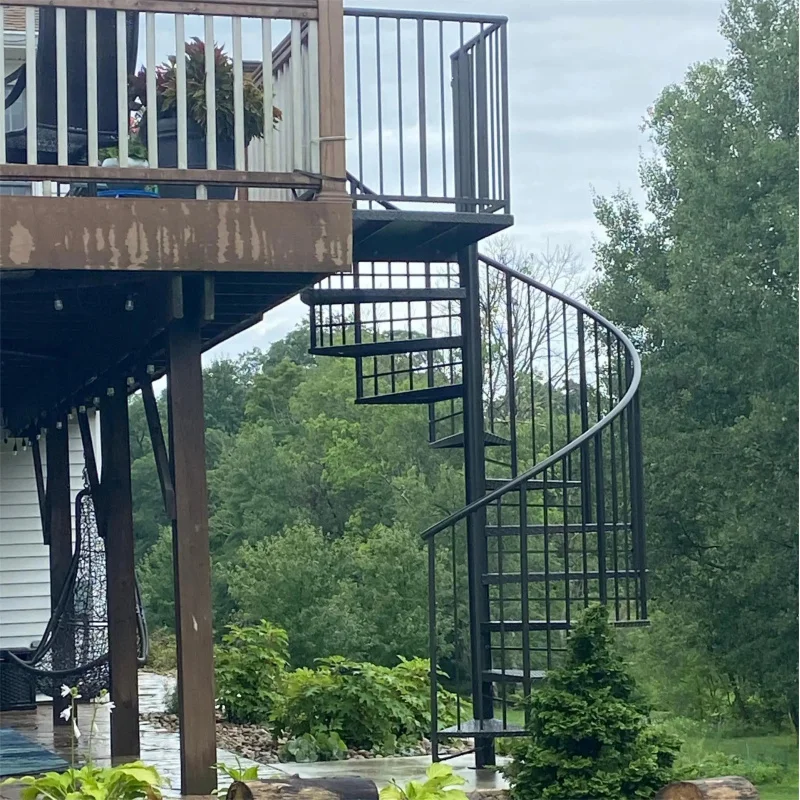 custom.Prefabricated Staircase Exterior Easy Install Deck and Patio Custom Outdoor Solution