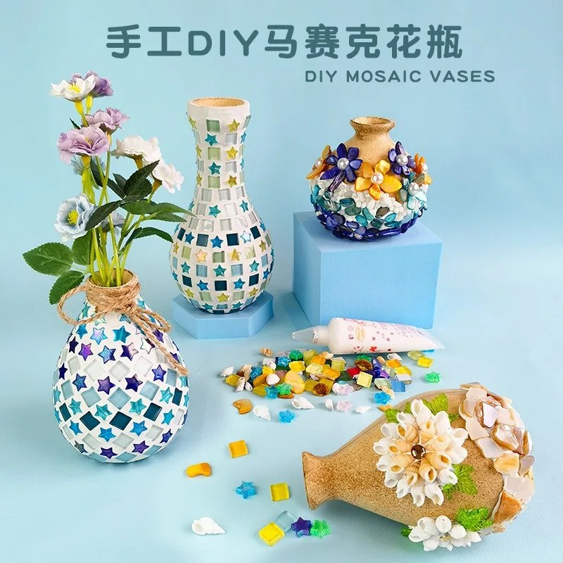 Mosaic Vase Handmade DIY Material Package Making Parent Child Early Education Thinking Activity Creative Gift Teaching Supplies