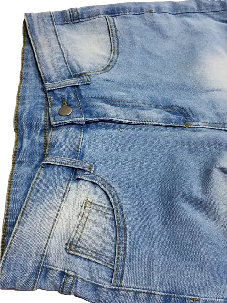 Jeans cargo skinny alla moda Tasca da uomo Slim Fashion Streetwear Pantaloni con piedi piccoli Pantaloni da uomo in denim hip-hop elastico lavato