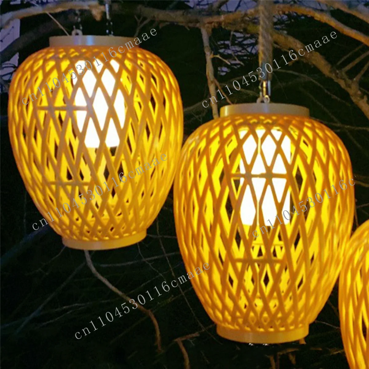New Vine Lamp Courtyard Balcony Garden Decoration Candle Lamp Atmosphere Bamboo Pendant Lamp