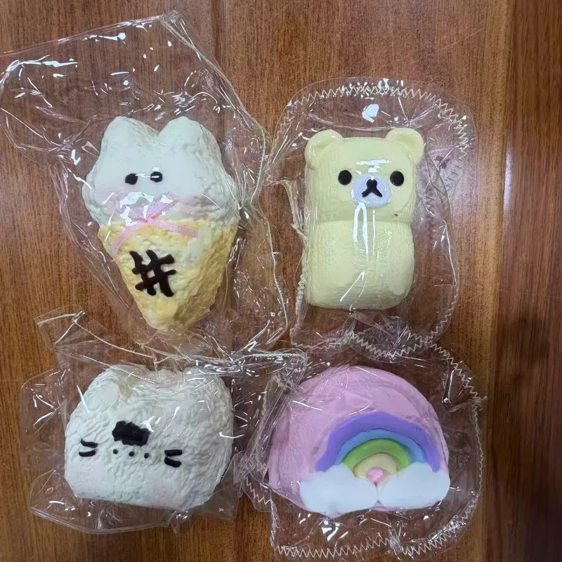 Creative Handmade Food-themed Toys and Mini Decorations: Trendy Cheese Squishy Slow-Return Stress Relief Gifts