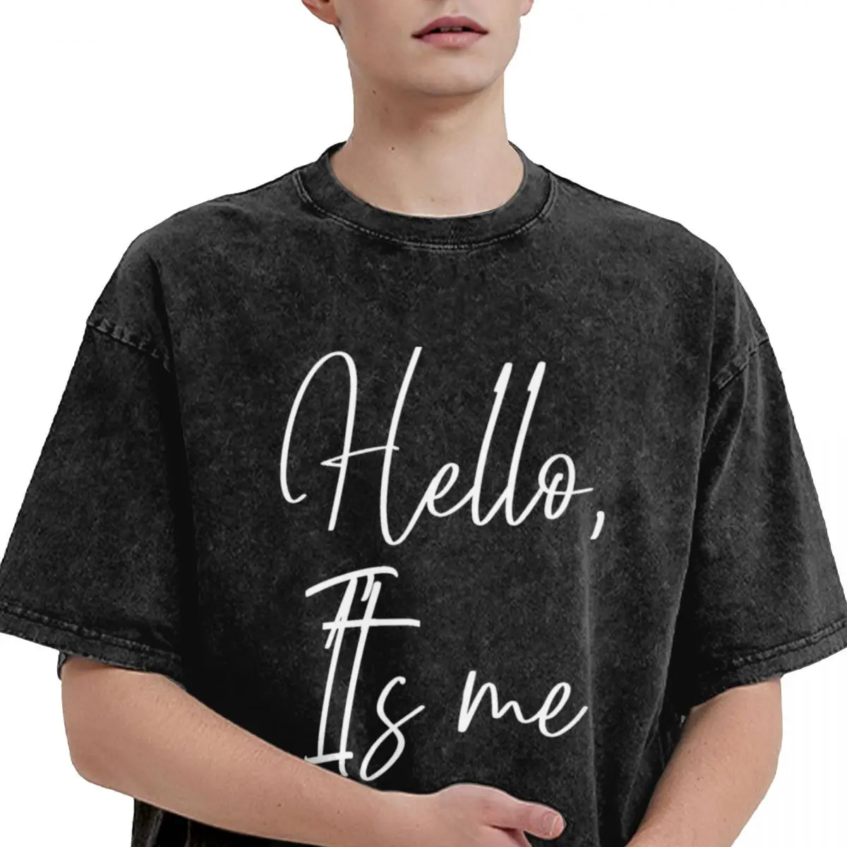 Hello it\'s Me Pop Adele magliette Hip Hop lavato manica corta Street T-shirt Vintage uomo donna top Streetwear Summer Tops Tees