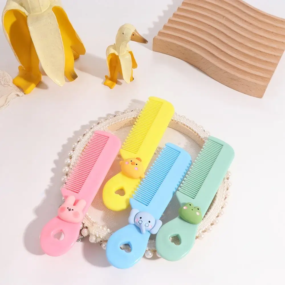 Travel Accessories Ins Colored Hair Comb Mini Portable Hairdressing Comb Animal Cute Cartoon Hair Brushes Boy