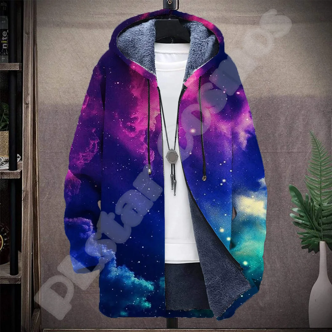 

Animal Tiger Wolf Colorful Galaxy Tribe Pattern Graffiti Retro 3DPrint Windbreaker Winter Zipper Hoody Cloak Fleece Overcoat X15