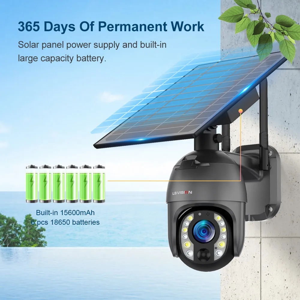 LS VISION 4G Security Cameras Wireless Outdoor 5MP Wi-Fi Security Camera with 10X Optical Zoom Auto Tracking Night Vision Cam