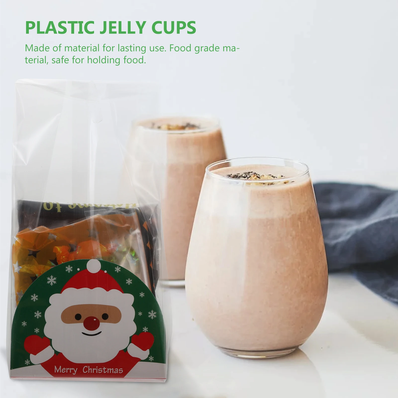 

50 Sets Bread Bag Xmas Dessert Festival Gift Christmas Packing Container Drawstring Bags Candy Packaging Storage