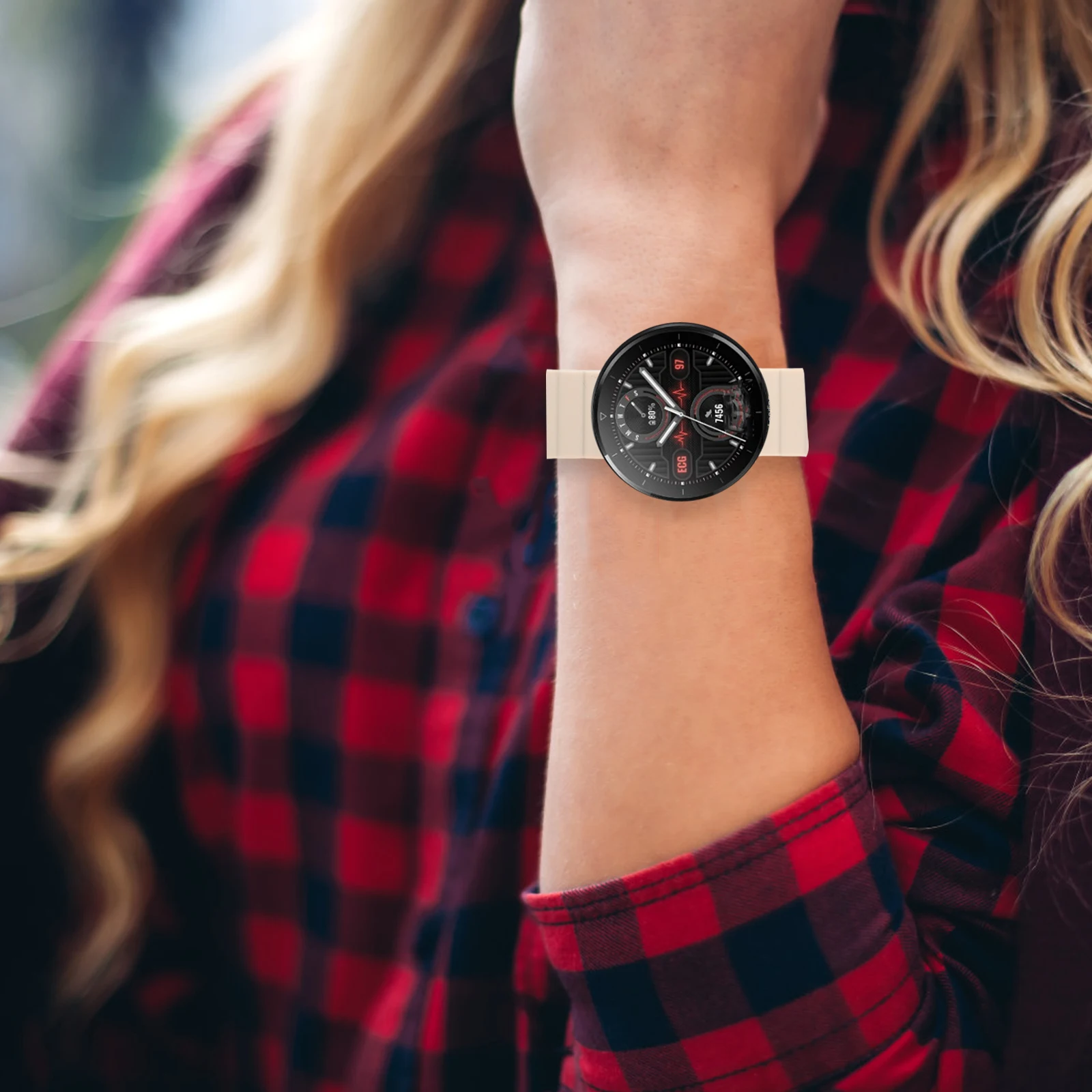 

Stylish Silicone Watch Band Replacement For Watch6 Durable Skin-Friendly Unisex Smartwatch Strap Gift Birthday Wedding