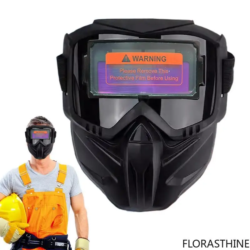 Welding Helmet Welder Mask Chameleon Large View True Color Solar Auto Power Darkening Large for Arc Weld Grind Cut