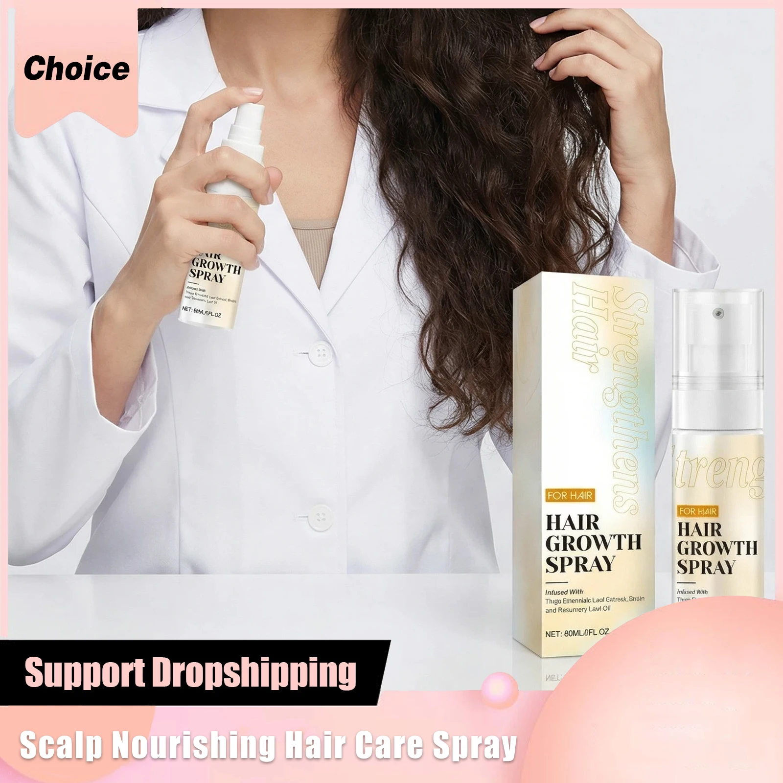 Rosemary Hair Care Spray Nourish Scalp Strengthen Hair Roots Repair Damage Promote Growth Gentle Moisturizing Hair Care Essence
