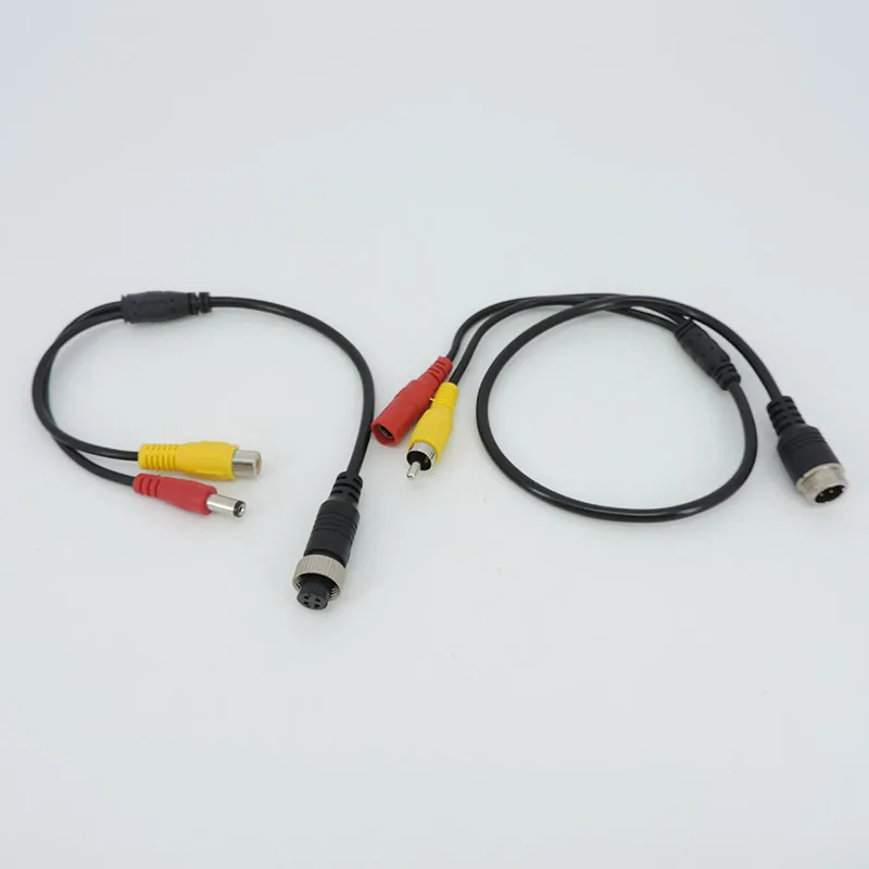 M12 Aviation Head 4Pin male female DC Plug RCA Connector Dual Coupler MALE FEMALE Extension Cable