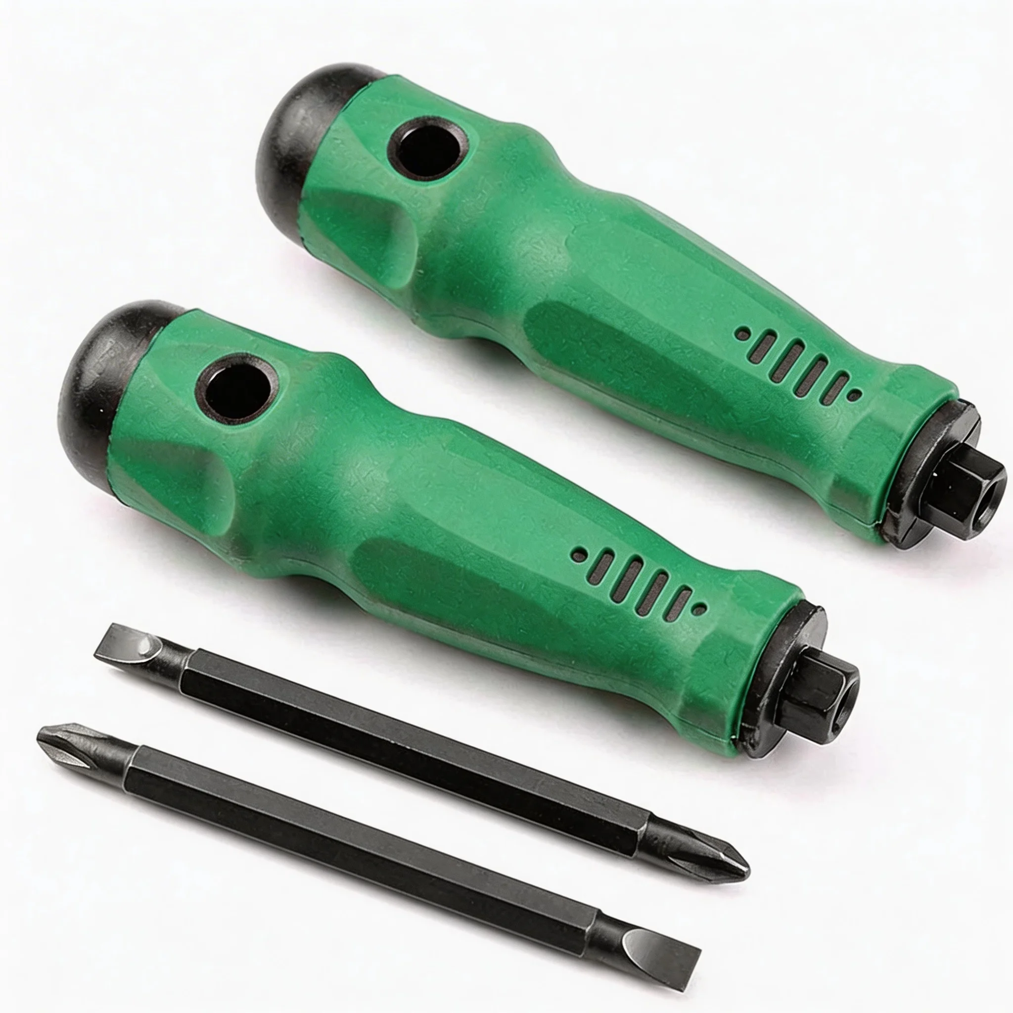 2 in 1 Dual Purpose Screwdriver Removable Phillips Slotted Flat Head Screwdriver Set Multifunction Double Use Hand Tool for Home
