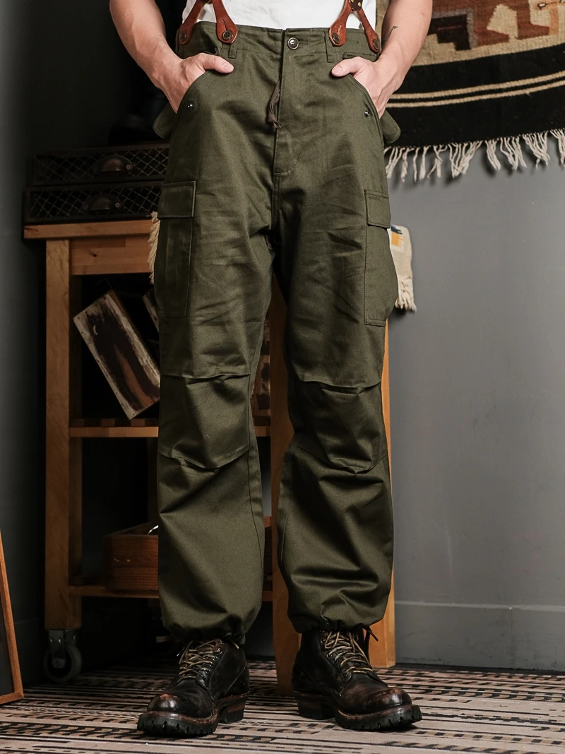 

New Year Replied Military Version M5 Pants Early Oil Print Battle Pants M65 Field OG07 Military een Loose Khaki