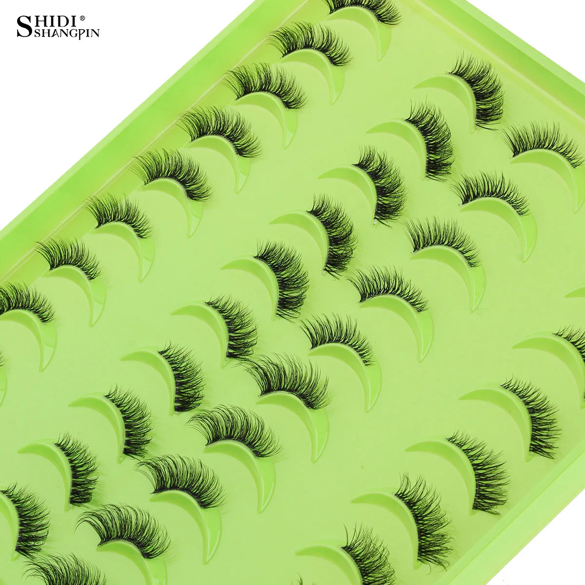 SHIDISPIN 3/10/20 Pairs Half Eye False Lashes Natural Long Faux Mink Lashes Cat Eye Lashes Sets Winged Eyelash Extension Tools