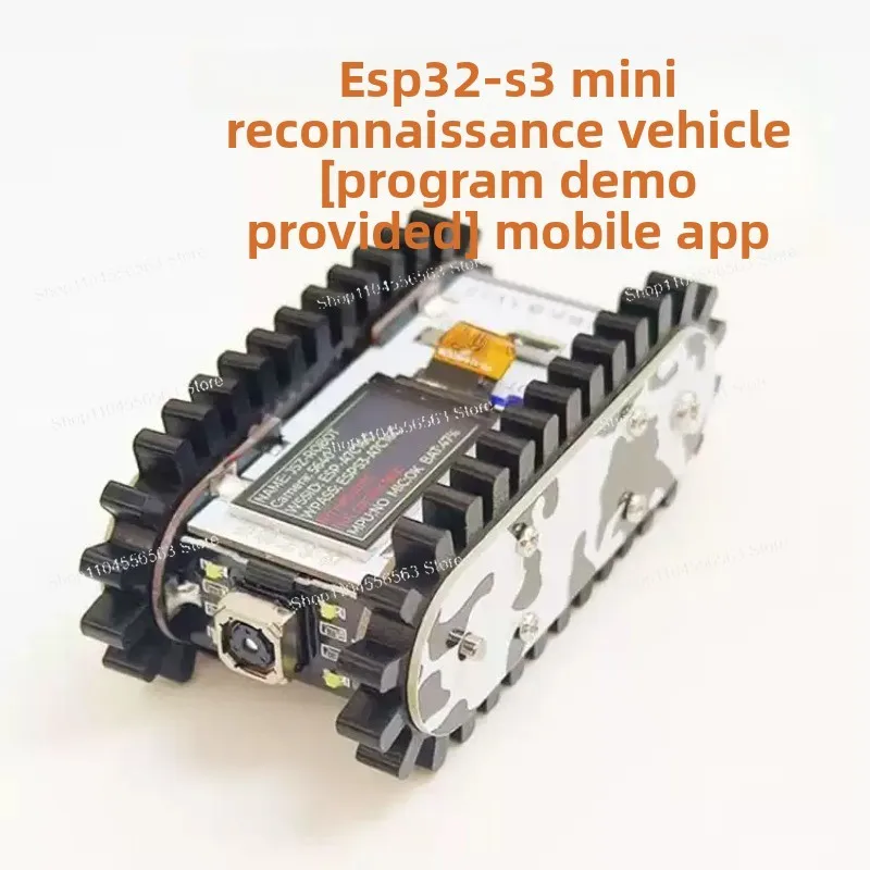 ESP32-S3 Metal Tank Chassis Car, Programmable Crawler Scout Trolley, App/Handle Dual-Control Robot (VSCode Compatible)