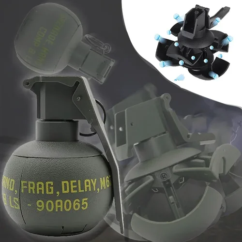Imagen 2 del producto Granadas tácticas simuladas Airsoft M67, anillo de tracción de plástico explosible, juguetes, 2 piezas, juego de batalla, modelo de juego de rol