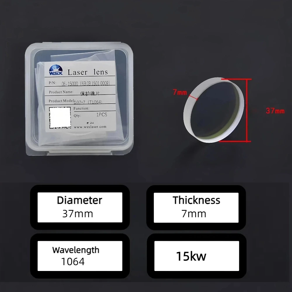 Fiber Laser Protection Window Lens Protective Windows Dia18/20/24.9/27.9/30/34/37 for WSX Precitec Raytools WSX Bodor Laser Head